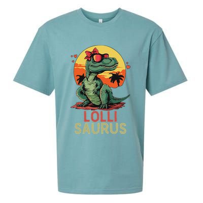 Lollisaurus Dino Dinosaur Lolli Saurus T Rex Funny Trex Sueded Cloud Jersey T-Shirt