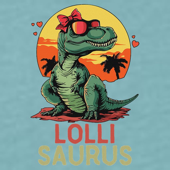 Lollisaurus Dino Dinosaur Lolli Saurus T Rex Funny Trex Sueded Cloud Jersey T-Shirt