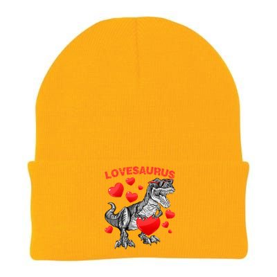 Lovesaurus Dino Dinosaur Valentines Day Gift Knit Cap Winter Beanie