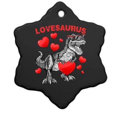 Lovesaurus Dino Dinosaur Valentines Day Gift Ceramic Star Ornament