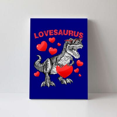 Lovesaurus Dino Dinosaur Valentines Day Gift Canvas