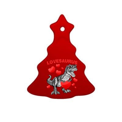 Lovesaurus Dino Dinosaur Valentines Day Gift Ceramic Tree Ornament