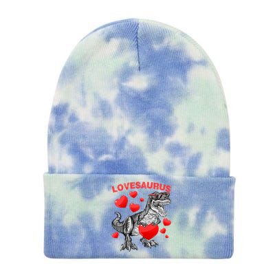 Lovesaurus Dino Dinosaur Valentines Day Gift Tie Dye 12in Knit Beanie