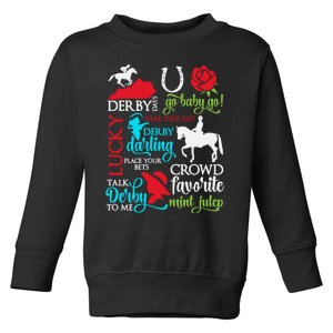 Lucky Derby Darling Horse Race Horsing Toddler Sweatshirt