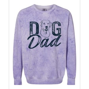 Labrador Dog Dad Lab Retriever Colorblast Crewneck Sweatshirt