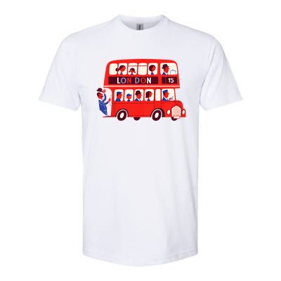 London Double Decker Bus London Red Bus British Baby Shower Softstyle® CVC T-Shirt