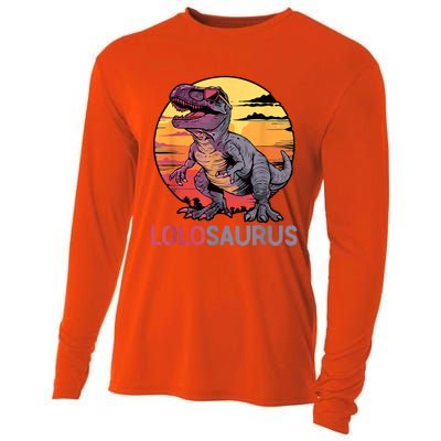 Lolosaurus Dino Dinosaur Lolosaurus Trex Funny Trex Cooling Performance Long Sleeve Crew