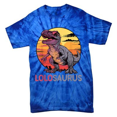 Lolosaurus Dino Dinosaur Lolosaurus Trex Funny Trex Tie-Dye T-Shirt