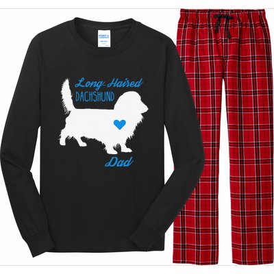 LongHaired Dachshund Dad Fathers Day Wiener Dog Long Sleeve Pajama Set