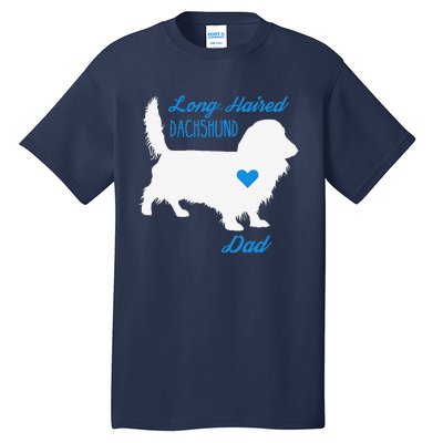 LongHaired Dachshund Dad Fathers Day Wiener Dog Tall T-Shirt