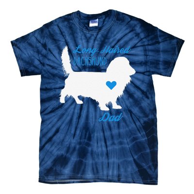 LongHaired Dachshund Dad Fathers Day Wiener Dog Tie-Dye T-Shirt