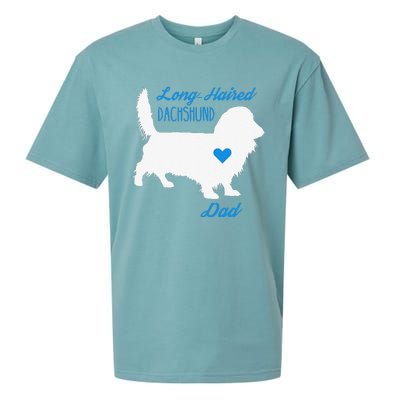 LongHaired Dachshund Dad Fathers Day Wiener Dog Sueded Cloud Jersey T-Shirt