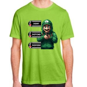 Luigi Deny Defend Depose Adult ChromaSoft Performance T-Shirt