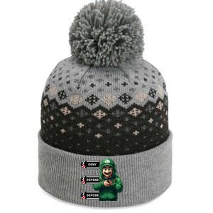 Luigi Deny Defend Depose The Baniff Cuffed Pom Beanie