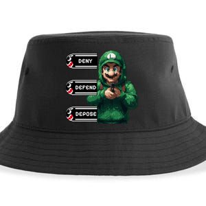 Luigi Deny Defend Depose Sustainable Bucket Hat