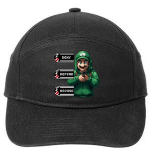 Luigi Deny Defend Depose 7-Panel Snapback Hat