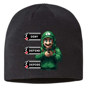 Luigi Deny Defend Depose Sustainable Beanie