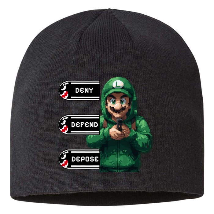 Luigi Deny Defend Depose Sustainable Beanie