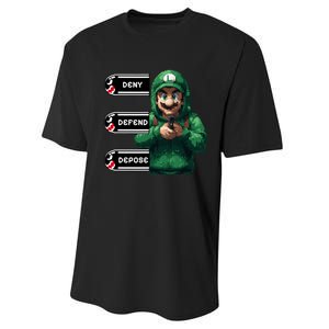 Luigi Deny Defend Depose Performance Sprint T-Shirt