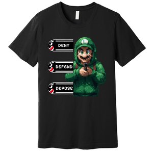 Luigi Deny Defend Depose Premium T-Shirt