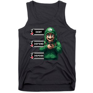 Luigi Deny Defend Depose Tank Top