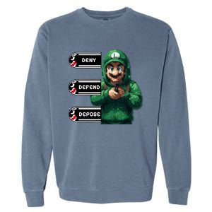 Luigi Deny Defend Depose Garment-Dyed Sweatshirt