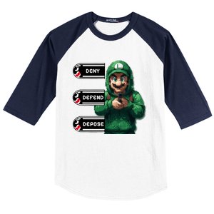 Luigi Deny Defend Depose Baseball Sleeve Shirt