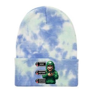 Luigi Deny Defend Depose Tie Dye 12in Knit Beanie