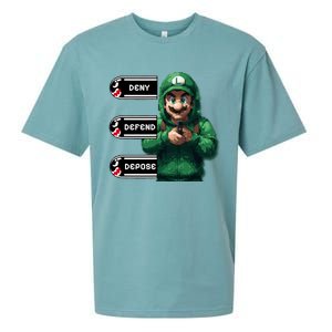 Luigi Deny Defend Depose Sueded Cloud Jersey T-Shirt