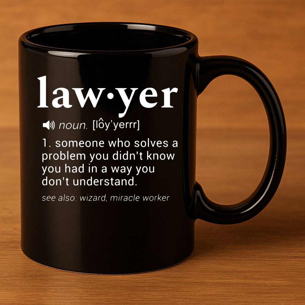 Lawyer Dictionary Definition Funny Gag Design For Lawyers 11oz C Handle Ceramic Mug