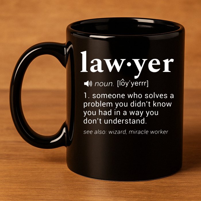 Lawyer Dictionary Definition Funny Gag Design For Lawyers 11oz C Handle Ceramic Mug
