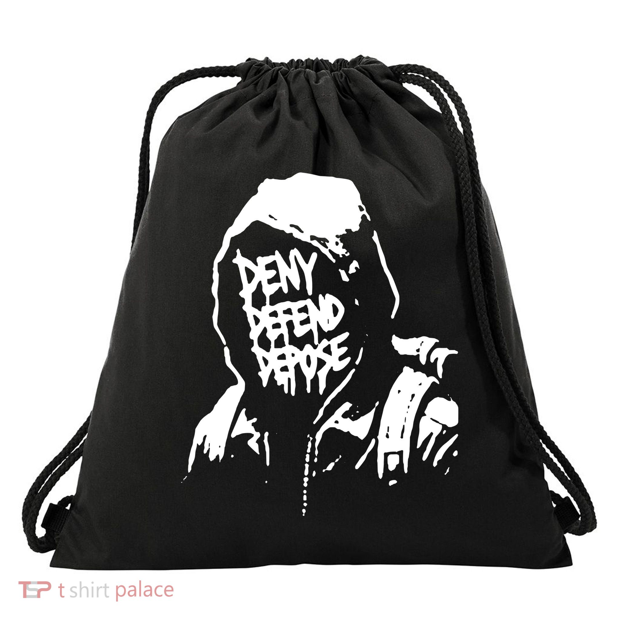 Luigi Defend Depose Deny Drawstring Bag
