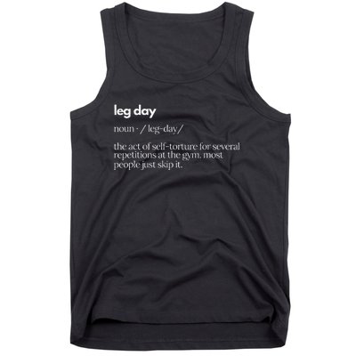 Leg Day Definition Gym Pump Cover Oversized Gym Workout Tank Top