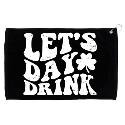 Let's Day Drink Funny Cute St Patricks Day Drinking Beer Grommeted Golf Towel