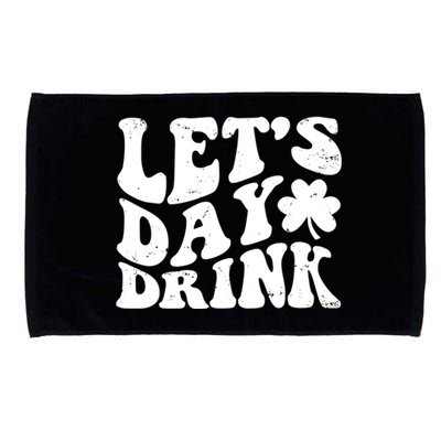 Let's Day Drink Funny Cute St Patricks Day Drinking Beer Microfiber Hand Towel