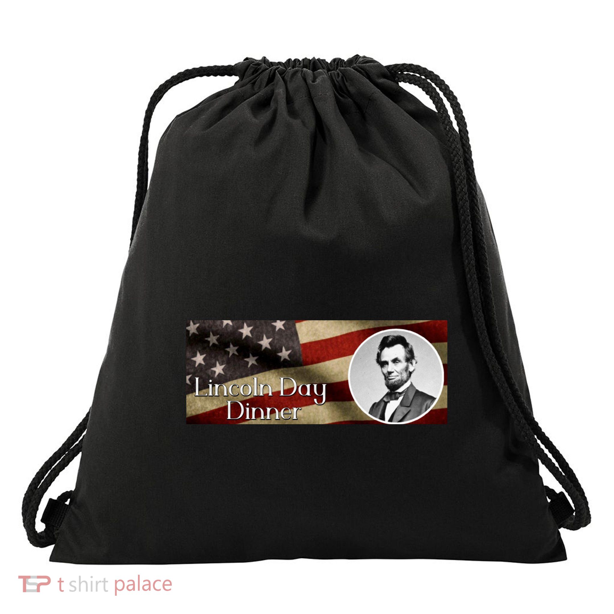 Lincon Day Dinner Drawstring Bag