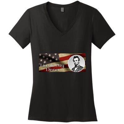 Lincon Day Dinner Women's V-Neck T-Shirt