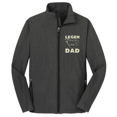 Legen Dairy Dad Cow Farmer Father's Day Core Soft Shell Jacket