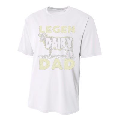 Legen Dairy Dad Cow Farmer Father's Day Performance Sprint T-Shirt