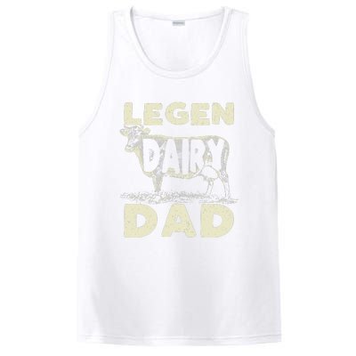 Legen Dairy Dad Cow Farmer Father's Day PosiCharge Competitor Tank