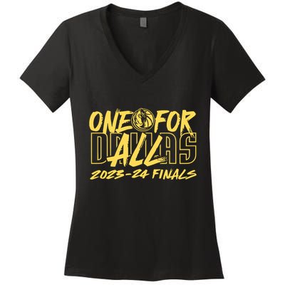 Luka Donkicks Dallas One For All 2023 24 Finals Women's V-Neck T-Shirt