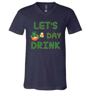 Lets Day Drink Irish Gift For St Patricks V-Neck T-Shirt