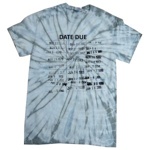 Library Due Date Librarian Date Due Tie-Dye T-Shirt