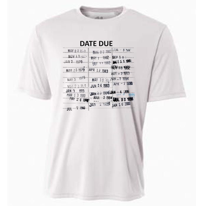 Library Due Date Librarian Date Due Cooling Performance Crew T-Shirt