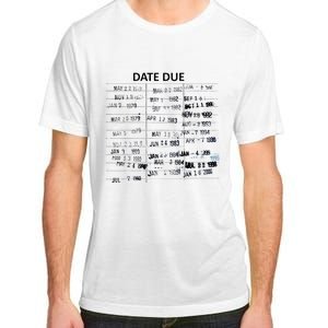 Library Due Date Librarian Date Due Adult ChromaSoft Performance T-Shirt