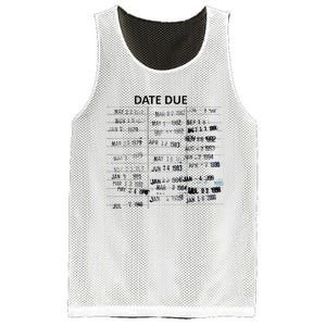 Library Due Date Librarian Date Due Mesh Reversible Basketball Jersey Tank