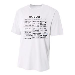 Library Due Date Librarian Date Due Performance Sprint T-Shirt