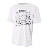 Library Due Date Librarian Date Due Performance Sprint T-Shirt