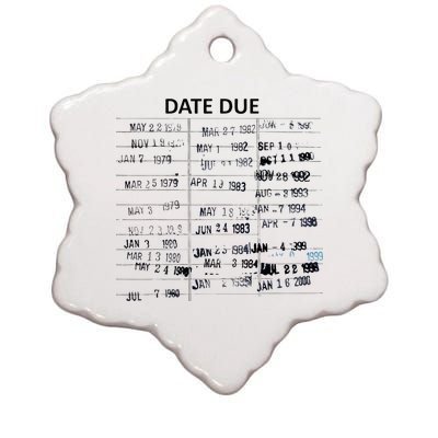 Library Due Date Librarian Date Due Ceramic Star Ornament