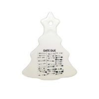 Library Due Date Librarian Date Due Ceramic Tree Ornament